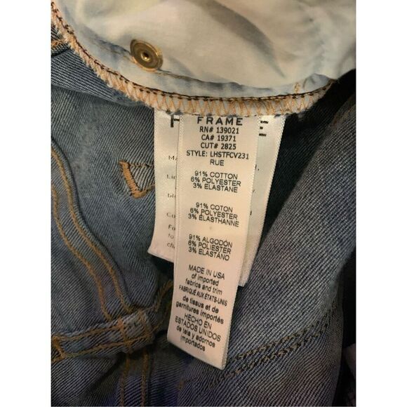 Frame Le High Straight Leg Distressed Jeans 30 - Picture 9 of 9